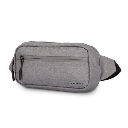 variant:41415628456013 travelon World Travel Essentials Convertible Sling/Waist Pack Gray Heather