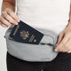 variant:41415628456013 travelon World Travel Essentials Convertible Sling/Waist Pack Gray Heather