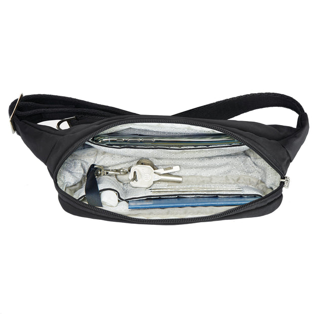 variant:41415672463437 travelon slim belt bag black