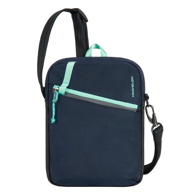 variant:41415630749773 travelon Greenlander Small Crossbody galaxy blue