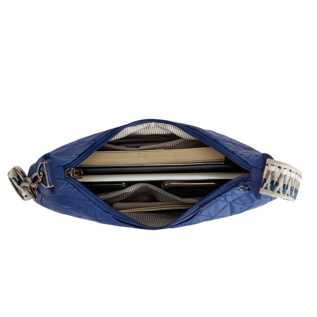 variant:41415720468557 travelon Boho Anti Theft Slouchy Crossbody blue