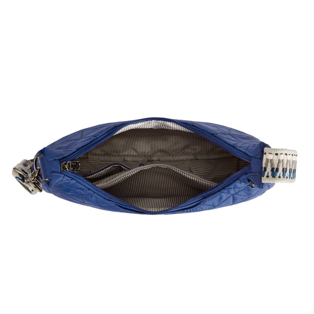 variant:41415720468557 travelon Boho Anti Theft Slouchy Crossbody blue