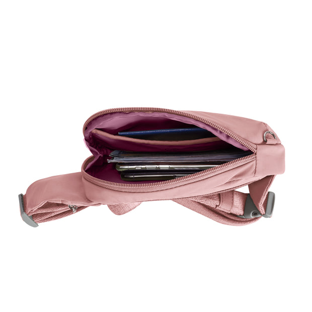 variant:41857864269901 Roam Anti-Theft Compact Sling Travelon Desert Pink