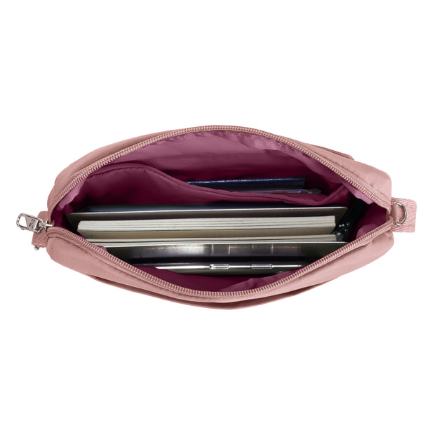 variant:41857884848205 Travelon Roam Anti-Theft East/West Crossbody Desert Pink