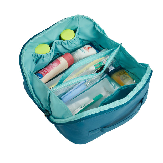 variant:41857860829261 Travelon 180˚ Travel Toiletry Case Capri Blue
