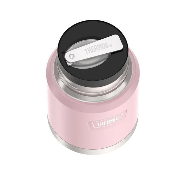 variant:41903143223373 16 oz Stainless Steel Food Jar w/ Spoon Sunset Pink