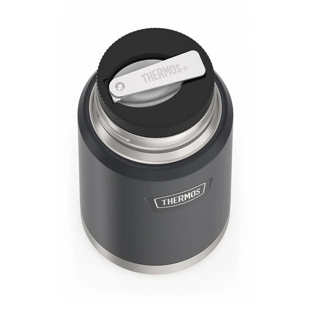 variant:41903142633549 24 oz Stainless Steel Food Jar w/ Spoon Granite