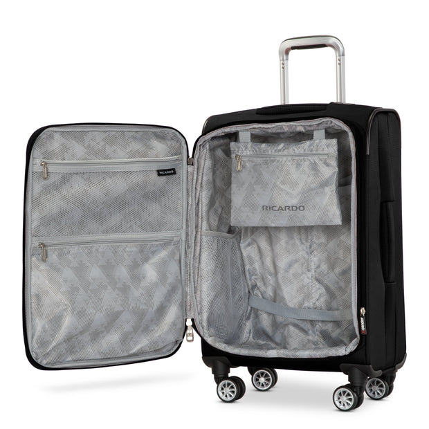 variant:41415702773837 RBH Hermosa Softside Carry-On Spinner Luggage Black