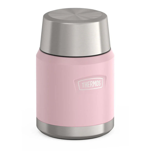 variant:41903143223373 16 oz Stainless Steel Food Jar w/ Spoon Sunset Pink