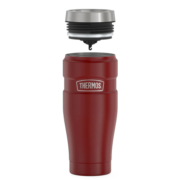 variant:41903165964365 16 oz Stainless Steel  Travel Tumbler Matte Matte Red