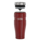 variant:41903165964365 16 oz Stainless Steel  Travel Tumbler Matte Matte Red