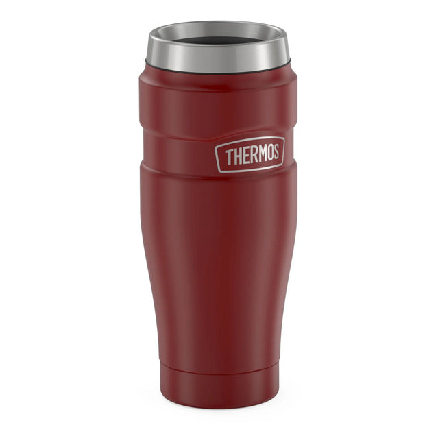variant:41903165964365 16 oz Stainless Steel  Travel Tumbler Matte Matte Red