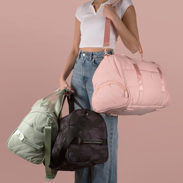 variant:41992499757133 The Puffer Softside Carry-On Duffel Bag Rose