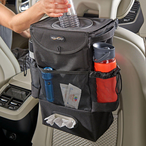 StashAway Car Seat Back Organizer & Trash Station - Black