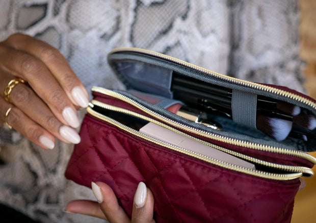 variant:41415736492109 Ms J Travel Makeup Case Garnet