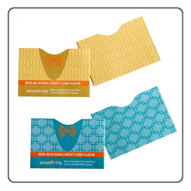 Smooth Trip RFID Blocking Colored Card Protectors - 2 Pack