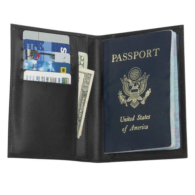 variant:41415601389645 Smooth Trip RFID Blocking Passport Wallet - Black