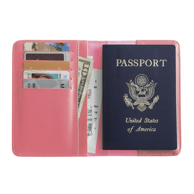variant:41415601356877 Smooth Trip RFID Blocking Passport Wallet - Pink
