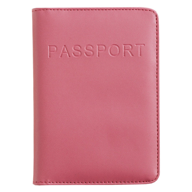 variant:41415601356877 Smooth Trip RFID Blocking Passport Wallet - Pink