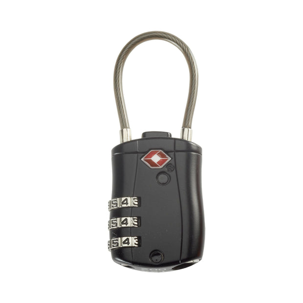 variant:41415600668749 Smooth Trip TSA Accepted Combination Cable Lock - Black