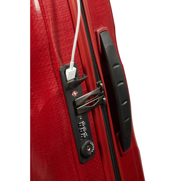variant:43670272409792 Samsonite C-Lite Carry-On Spinner Chili Red