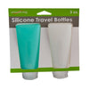 3 oz. Silicone Travel Bottles - 2 pack (Teal/White) lifestyle image