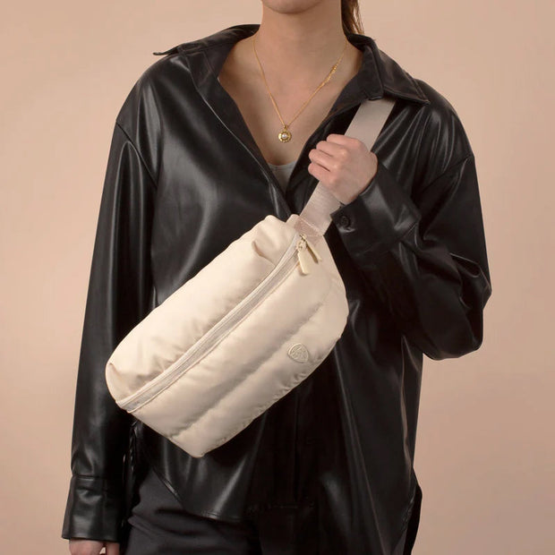 variant:41992499396685 The Puffer Waist Bag Ivory