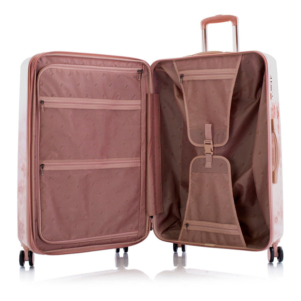 variant:41992497004621 heys america tie dye 30 spinner luggage rose