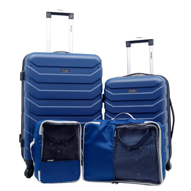 variant:41415690911821 Wrangler Durham 4 Piece Hardside Luggage Set Blue