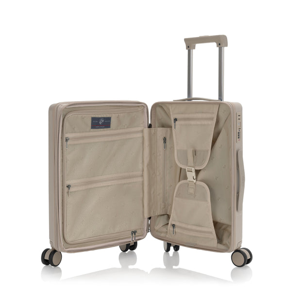 variant:41992531083341 Earth Tones Hardside 21' Carry-On Luggage Atmosphere