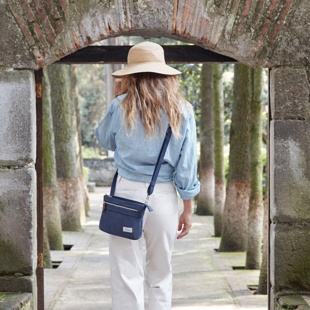 variant:41415626326093 Anti-Theft Heritage Small Crossbody - Indigo