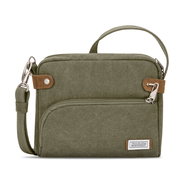 variant:41415625965645 Travelon Anti-Theft Heritage Crossbody - Sage