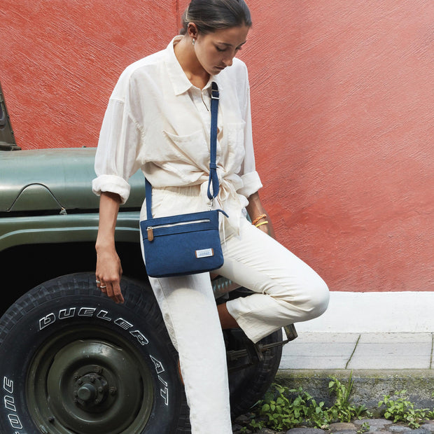 variant:41415626326093 Anti-Theft Heritage Small Crossbody - Indigo