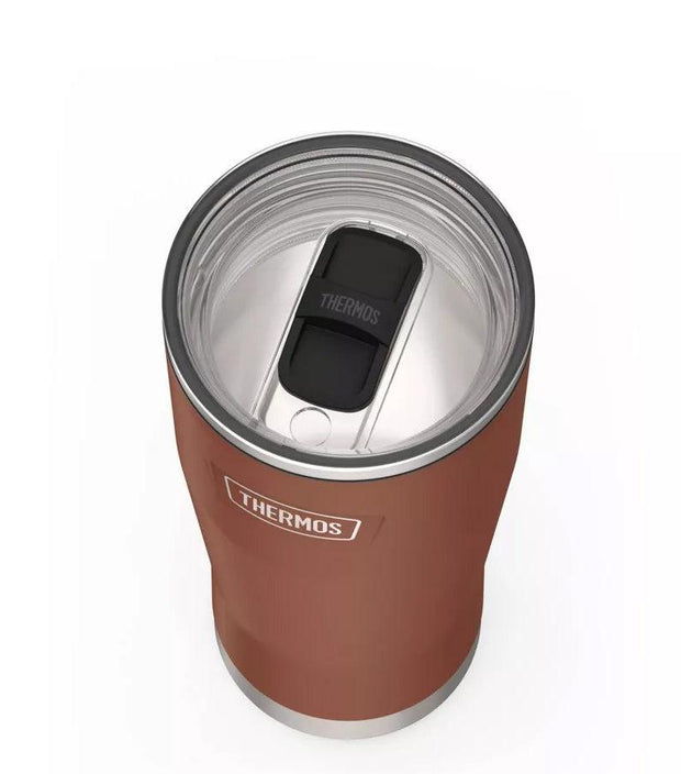 variant:41903149383757 Thermos 24oz Icon Stainless Steel Cold Cup w/ Slide Lock Saddle
