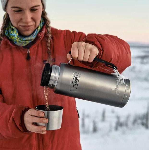 variant:41903153250381 Thermos 1.2 L Stainless Steel Beverage Bottle Matte Stainless Steel